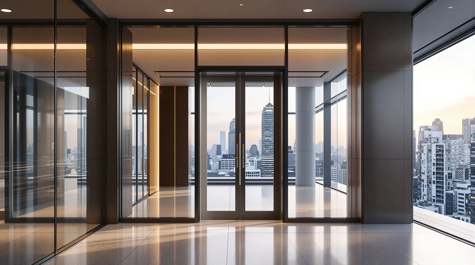 多拠点 入退室 統合 コスト 削減 効果 - Modern Japanese corporate headquarters open office