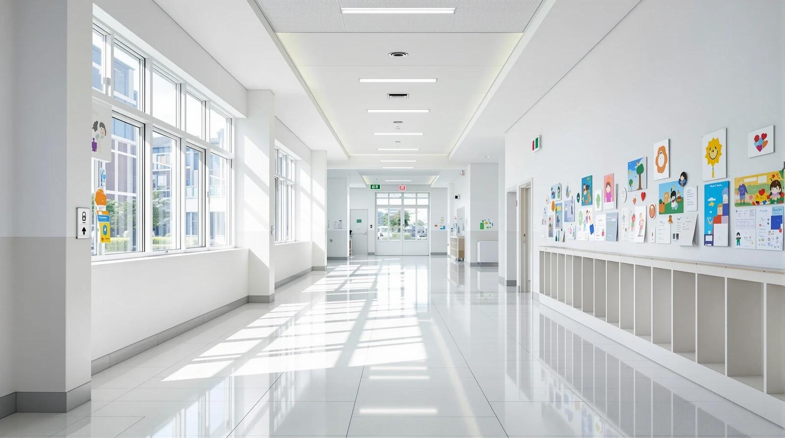 学校 セキュリティ 入退室管理 - Bright and orderly entrance hallway of a Japanese