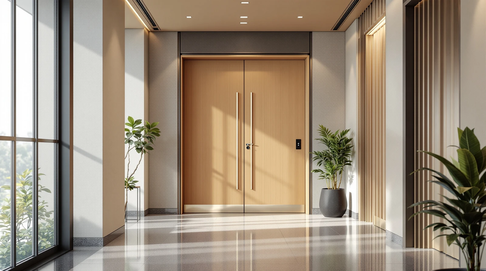 BCP対策 入退室管理 - Lavish 電気錠コントローラーシステム エントランス設置イメージ